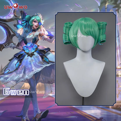 UWOWO League of Legends/LOL: Gwen Prestige Crystal Rose Wildd Rift WR ASU Cosplay Wig High Quality Light Green Hair