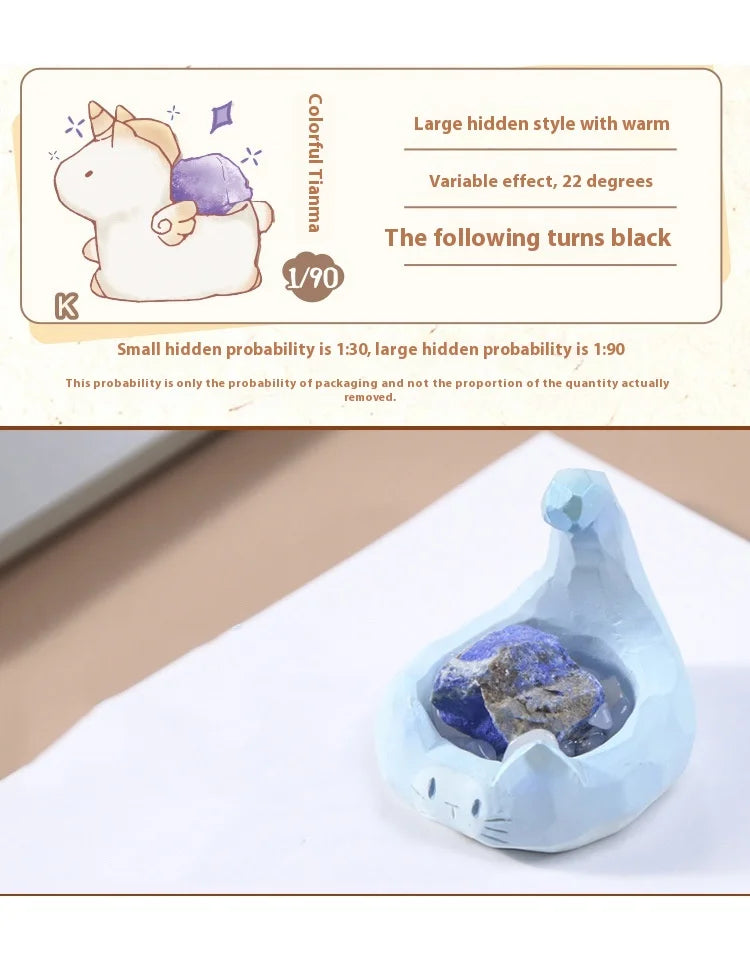 Creative Animal PAL Crystal Blind Box Cute Desktop Decoration Resin Craftwork Wholesale New Model Display Piece Toy & Hobbies