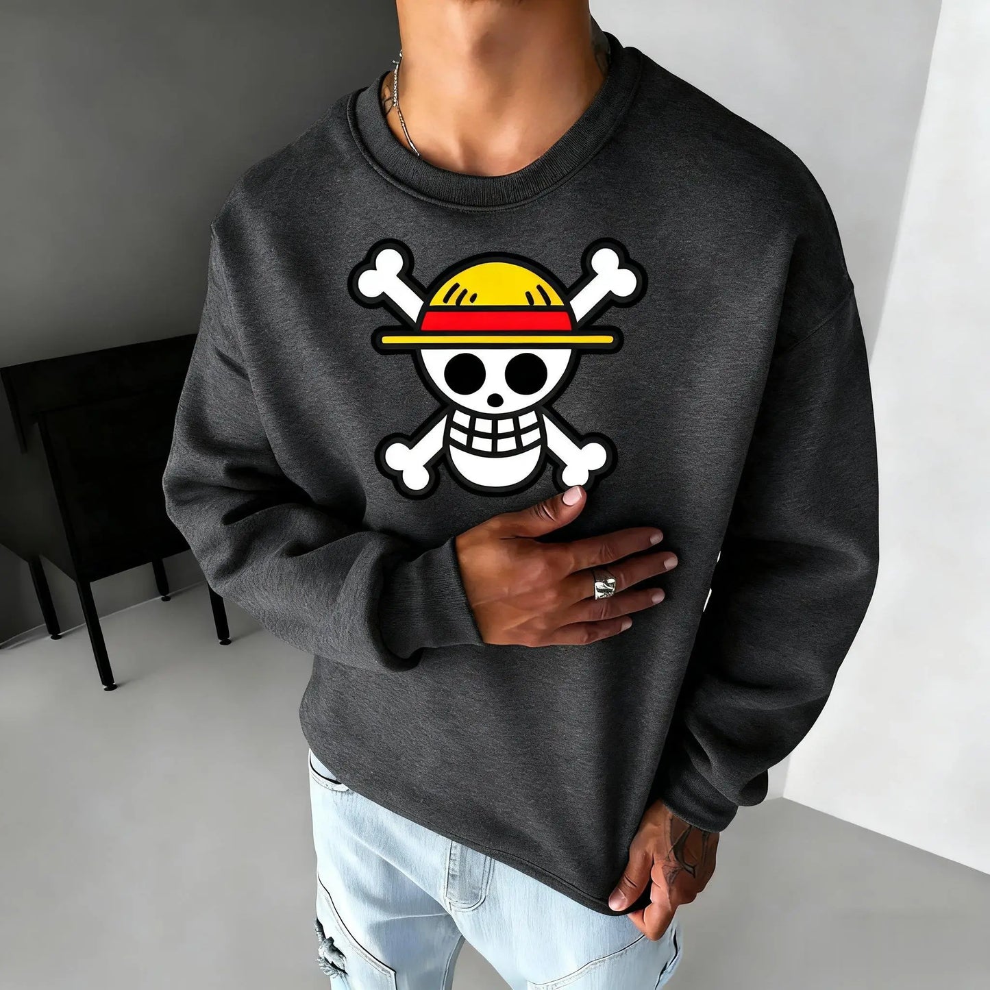 Unisex One Piece Pullover Hoodie Men Women Long Sleeve Sweatshirt Streetwear Anime Graphic Print Hip Hop Sweater Top Autumn New