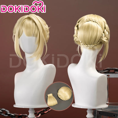 IN STOCK Evelyn Wig Game Zenless Zone Zero DokiDoki ZZZ Women 35cm Golden Hair Evelyn Cosplay Free Wig Cap