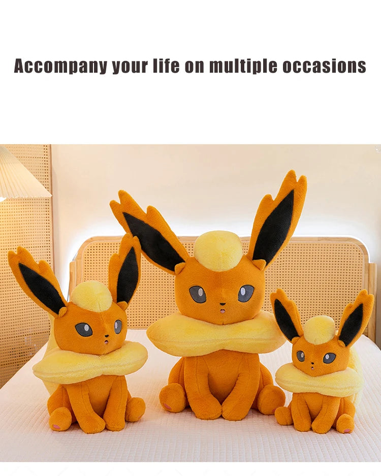 45/80cm Flareon Pokemon Plush Toys Large Anime Doll Cute Pillow Cartoon Giant Pokémon Plushie Stuffed Gift for Kids Christmas