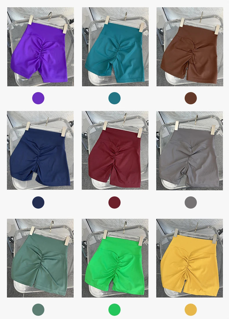Women Sports High Waist Yoga Legging Shorts Squat Proof Quick Dry Fitness Workout Gym Cycling Tight