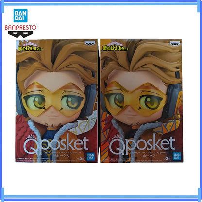 Bandai Original In Stock Banpresto My Hero Academia 10Cm The Q Posket of Hawks Pvc Figurine Model Cute Boxed Toys Gifts