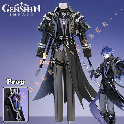 Genshin Impact Kyryll Chudomirovich Flins Cosplay Costume Wig Uniform Outfit Carnival Halloween Party for Women Men Role Play