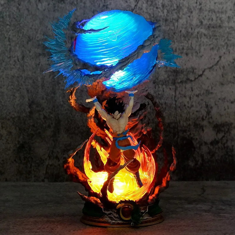 25cm Dragon Ball Figures Spirit Bomb Sou Goku Anime Figures Super Saiya Pvc Statue Doll Action Figure Model Collection Toys Gift