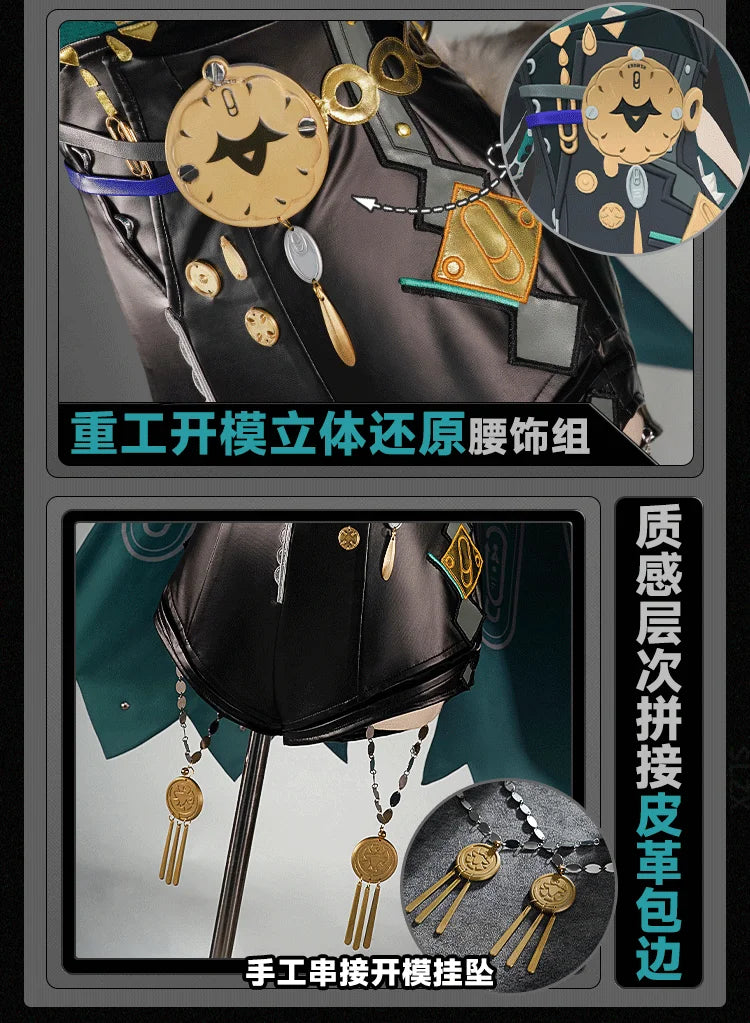 Zenless Zone Zero Lucia Cosplay Costume Wig Bodysuit Uniform Headwear Tail Spook Shack Halloween Party for Women Girls Outfit