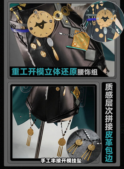 Zenless Zone Zero Lucia Cosplay Costume Wig Bodysuit Uniform Headwear Tail Spook Shack Halloween Party for Women Girls Outfit