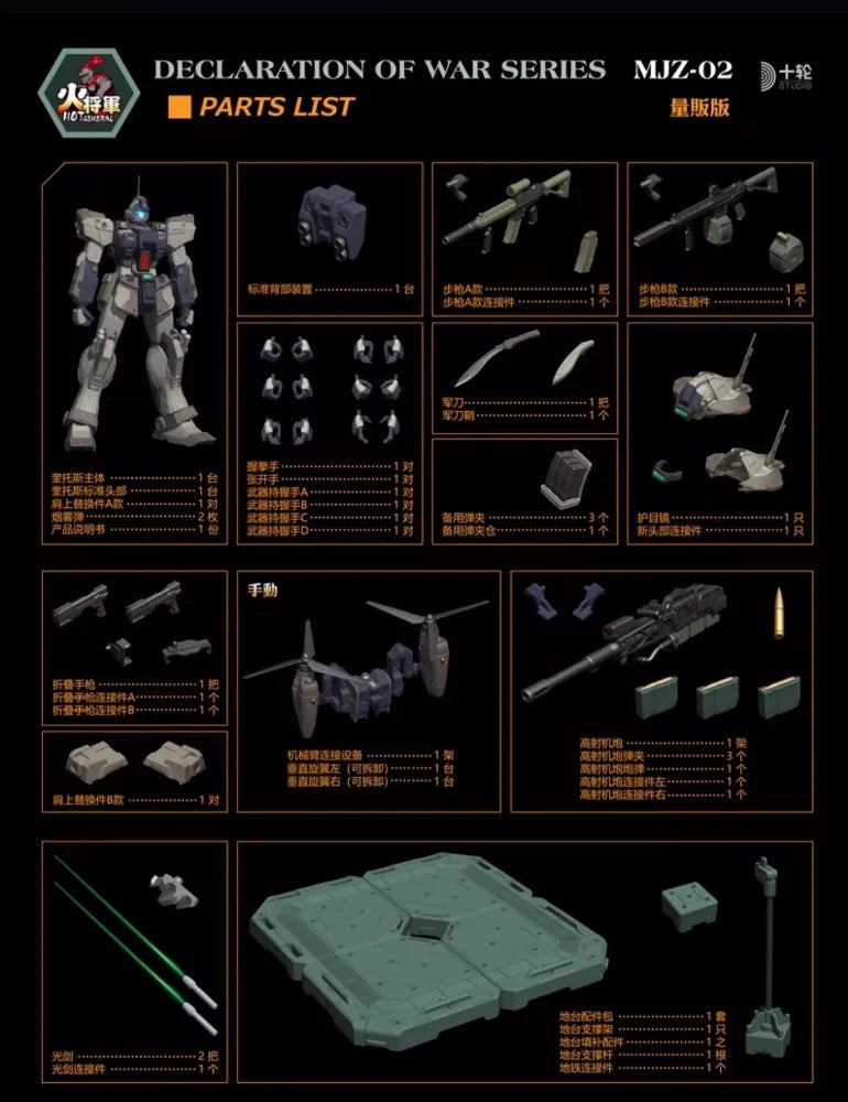 Bandai Fire General Kratos Mecha Model 1/100 ABS