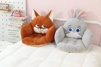   Disney Zootopia Judy Hopps Plush Seat Cushion Cute Cartoon Anime Nick Wilde Bellwether Comfortable Non-slip Cushion Gifts