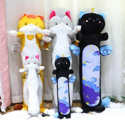 New Long Cat Plush Pillow Wings Colorful Sofa Pillow Bed Pillow Doll Plush Toy Doll Children's Birthday Christmas Gift