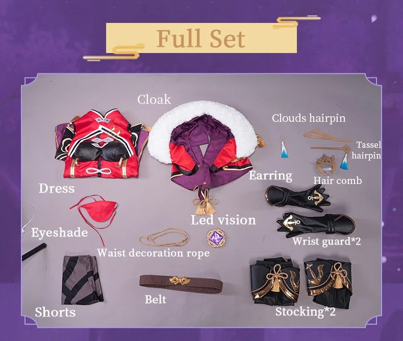 LAST BATCH UWOWO Genshin Impact Beidou Cosplay Game Liyue Uncrowned Lord of the Ocean Halloween Christmas Costume Outfit