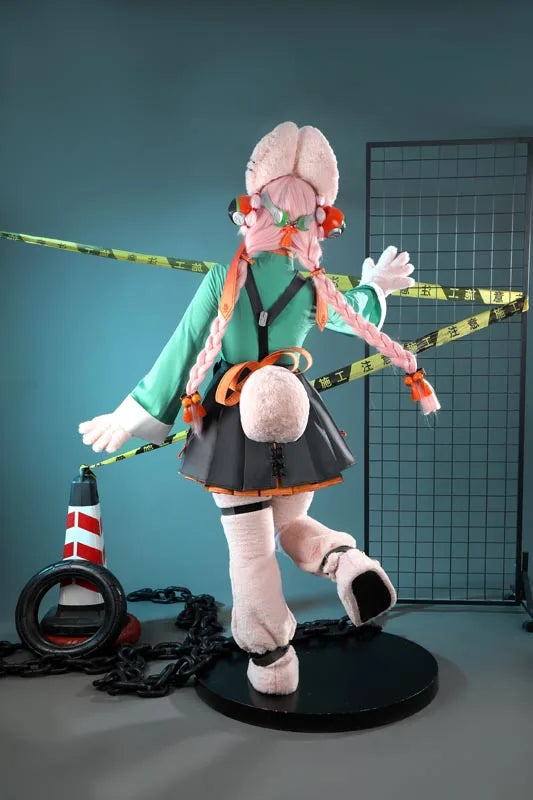 Zenless Zone Zero Zhao Cosplay Costume Dress Uniform Headwear Tail Earrings Rabbit Ear Halloween Party for Women Girls Role Play