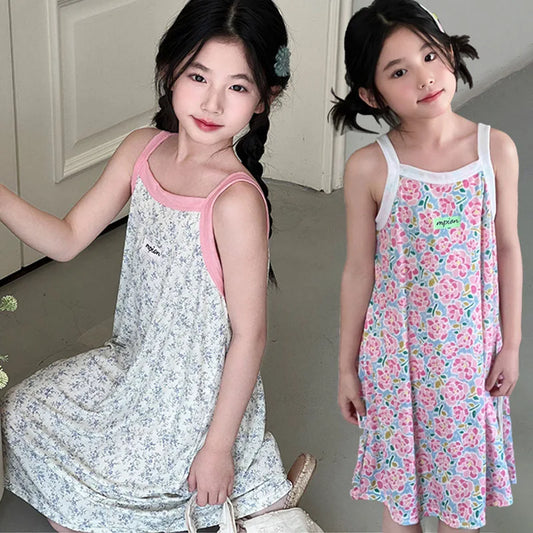 Summer Girl Nightgowns Children Pajama Dresses Pajamas For Girls Toddler Night Dress Kids Pijama 2 to 4 6 8 10 11 12 13 14 Years