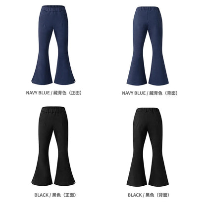ZODF Women 2025 Autumn Sport Style Flared Pants Girls Female Mousse Muscle Sole Slimming Micro Yoga Trousers HY1095