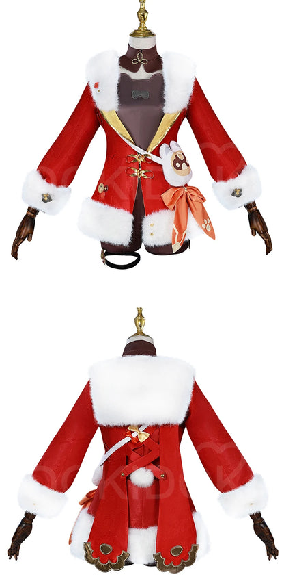 IN STOCK Xiangling Cosplay Costume Game Genshin Impact【XS-3XL】DokiDoki-N New Skin Cherries Snow-Laden Plus Size