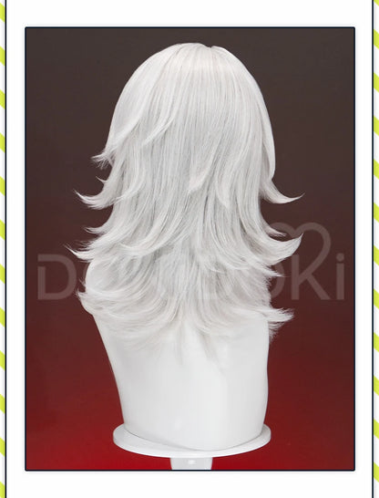IN STOCK Varka Durin Rerir Wig Game Genshin Impact Song of the Welkin Moon DokiDoki Knights of Favonius Varka Wig Halloween Horn