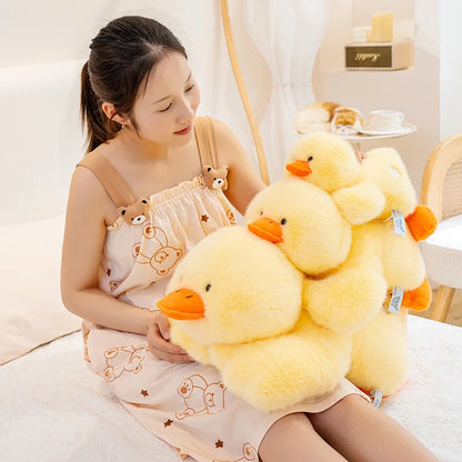 30-60cm Fluffy Large Sleep Pillow Super Soft Duck Plush Toy Cozy Lying Stuffed Animal Yellow Duck Plushies Hug Pillow Cushion