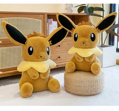 50/60/75CM Pokemon Eevee Plushies Cartoon Anime Kawaii Big Size Ornament Peluche Children Toy Stuffed Comfortable Soft Doll Gift