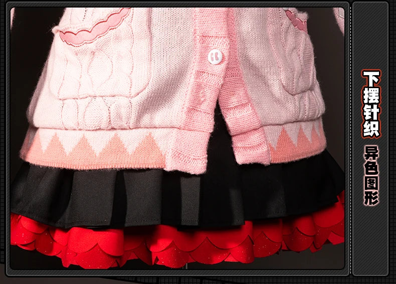 Zenless Zone Zero Ukinami Yuzuha Cosplay Costume Wig Skirt Sweater Uniform Headwear Spook Shack Halloween Party for Women Girls