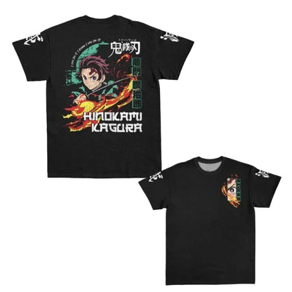 New Football Jerseys Japanese Anime Bandai Demon Slayer Tanjiro Nezuko T-shirt Sporty Street Loose for Men  Children Christmas