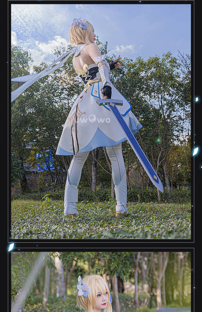 LAST BATCH UWOWO Traveler Lumine Cosplay Costume Game Genshin Impact Female Lumine Dress Full Set Oufits with Shinning Lights