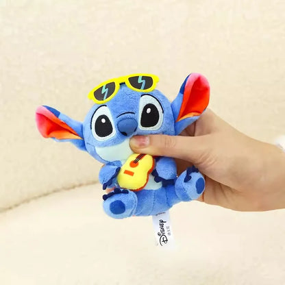 Disney Toy Story Stitch Kawaii Plush Toys Guitar Cartoon Stuffed Anime Bag Keychain Pendant Car Keyring Birthday Christmas Gifts
