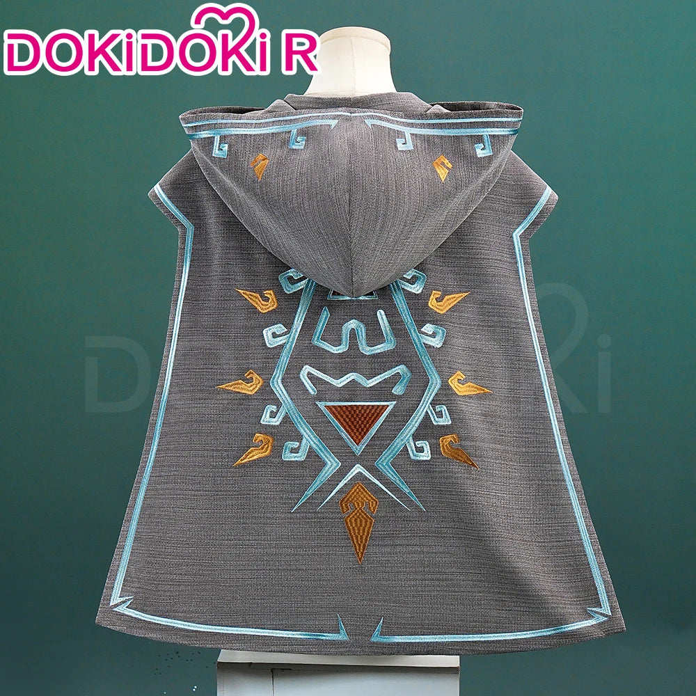IN STOCK Linkk Cloak Cosplay Game Cosplay Costume【S-3XL】DokiDoki-R Cloak Linkk Cosplay Plus Size Grey Cape Halloween Cloak