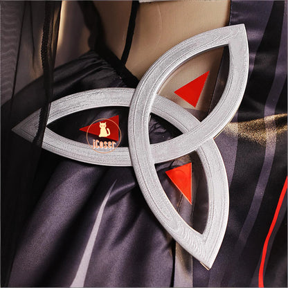Genshin Impact Ronova Cosplay Costume Wig Dress Uniform Headwear Four Shades Halloween Party Women Girls Carnival Props iCoser