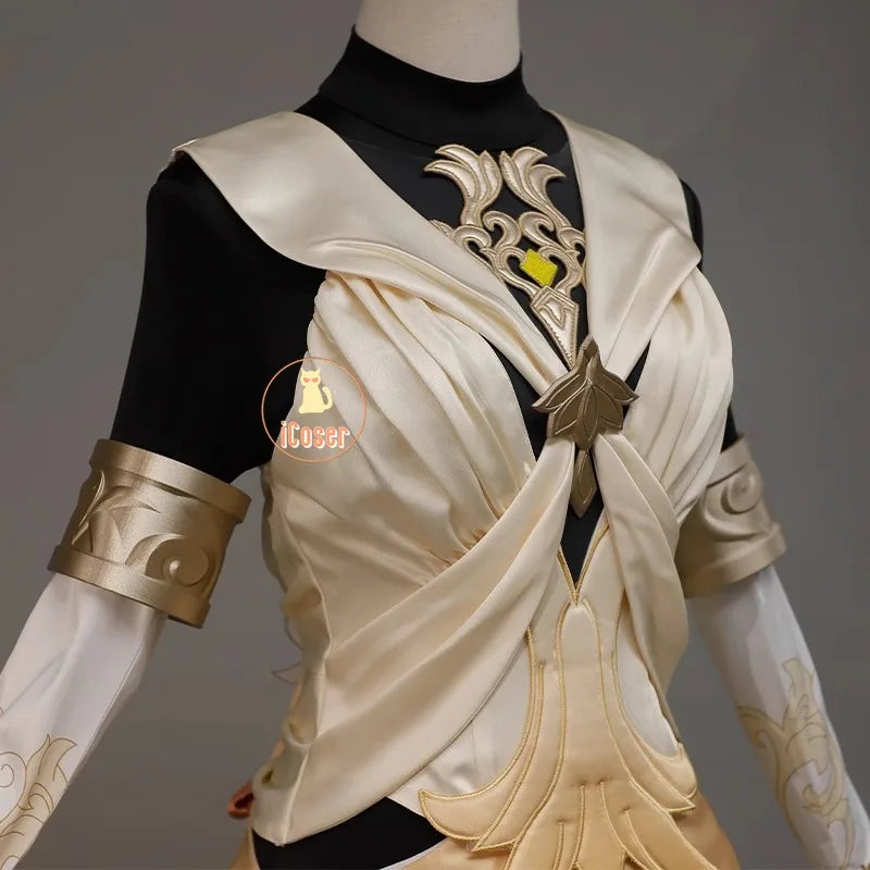 Honkai Star Rail Aglaea Memosprite Cosplay Costume Tailor Dress Summon Amphoreus The Goldweaver Halloween Party for Women Props