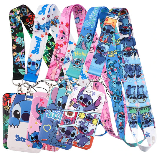 Cute Alien And Angel Credential Holder Cartoon Lanyards For Key Neck Strap For Card Badge Gym Keychain Keyring Accessories Gifts