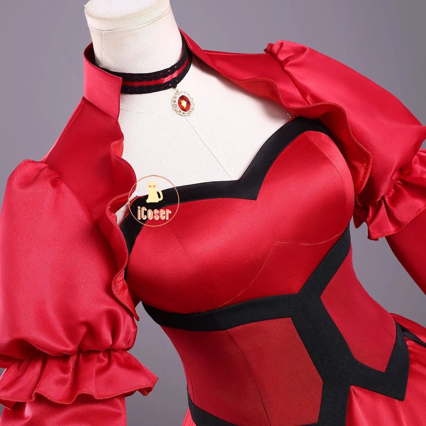 Anime The Holy Grail of Eris Scarlett Castiel Cosplay Costume Dress Headwear Earrings Halloween Party Women Girls Carnival Props