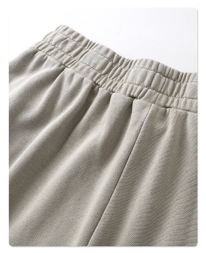 ZODF Retro 2025 Autumn Men 380gsm Washed Cotton Pants Unisex Patchwork Distressed Heavyweight Loose Solid Terry Trousers HY1071