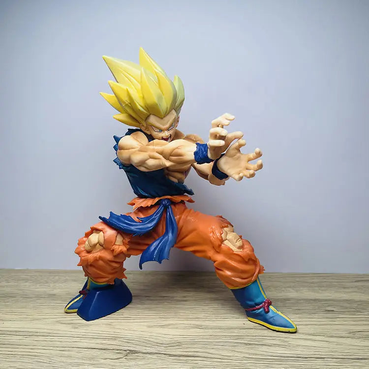 Dragon Ball Z Son Goku Anime Figure Battle Damage Shockwave Manga Statue Pvc Action Figurine Collectible Model Doll Toys Gift