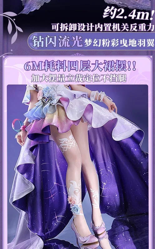 Honkai Star Rail Cyrene Cosplay Costume Wig Dress Headwear New Skin Outfit Elysia Amphoreus Halloween Party for Women Girls Prop
