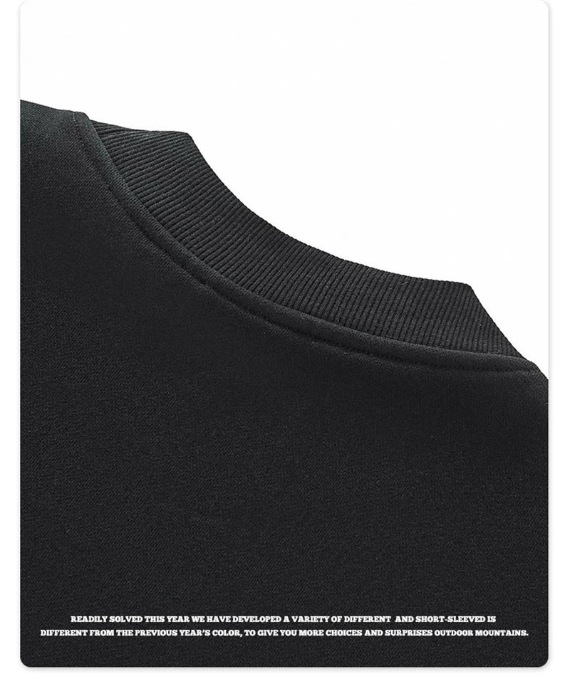 ZODF Fashion Men Winter Side Split Fleece Sweatshirt Winter Unisex Oversized 350gsm O Neck Warm Pullovers Brand Clothing HY0058
