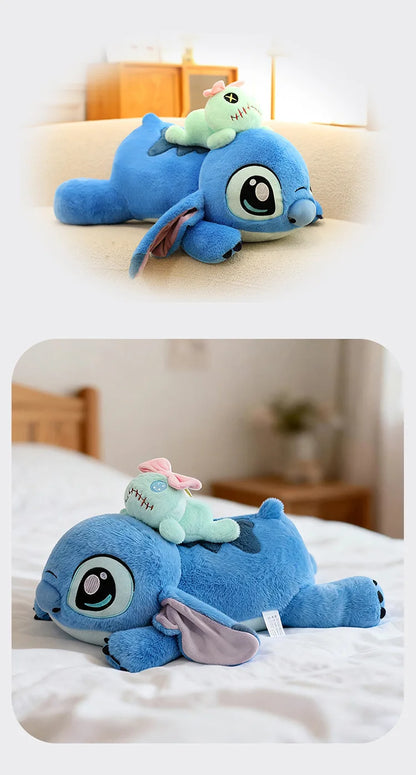 60/80/100cm Big Size Stitch Disney Anime Plush Stuffed Doll Kawaii Room Decoration Plushies Children's Pillow Holiday Gift