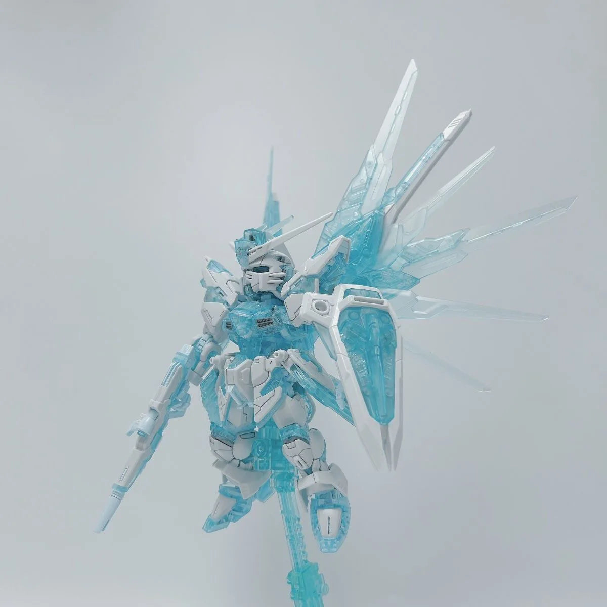 In Stock GAOGAO Strike Freedom Mgsd Assembly Model Kit Toy Ice Blue Color Transparent Version Action Figures Robot Model Mecha