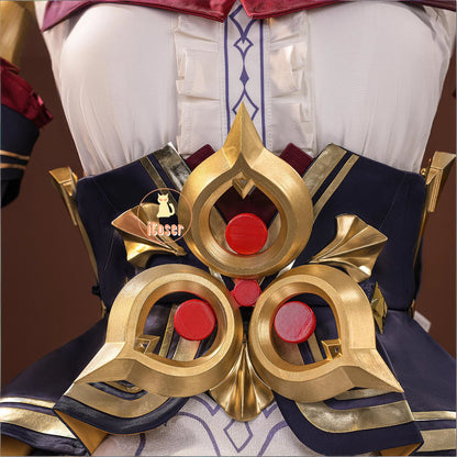 Genshin Impact Sandrone Cosplay Costume Wig Marionette Dress Uniform Eleven Fatui Harbingers Halloween Women Girls Carnival Prop