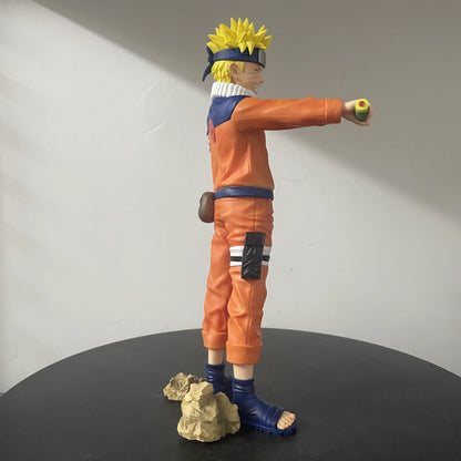 26cm Uzumaki Naruto Action Figure Gk Shippuden Uchiha Sasuke Figures Fire Country Model Standing PVC Toys Collection Gift