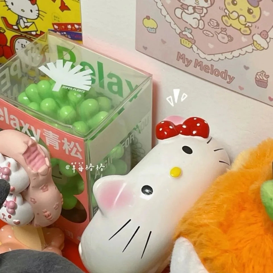 New Hello Kitty Ceramic Ashtray Cute Cartoon Pink Personalized Gift For Boyfriend Action Toy Figures Animation Derivative