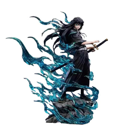 26cmpvcdemon Slayer Tokitou Muichirou Action Figure Anime Figure Gk Statue Model Toys Collection Doll Desktop Ornament Kids Gift