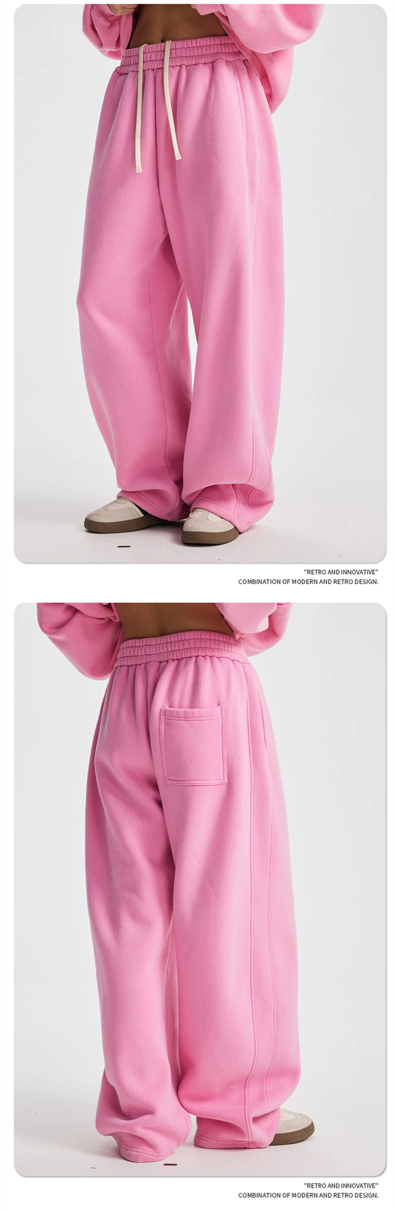 ZODF New 2025 Winter Batik Washed Man Fleece Pants Unisex High Street Distressed Thick Warm Straight Trousers Sweatpants HY1166