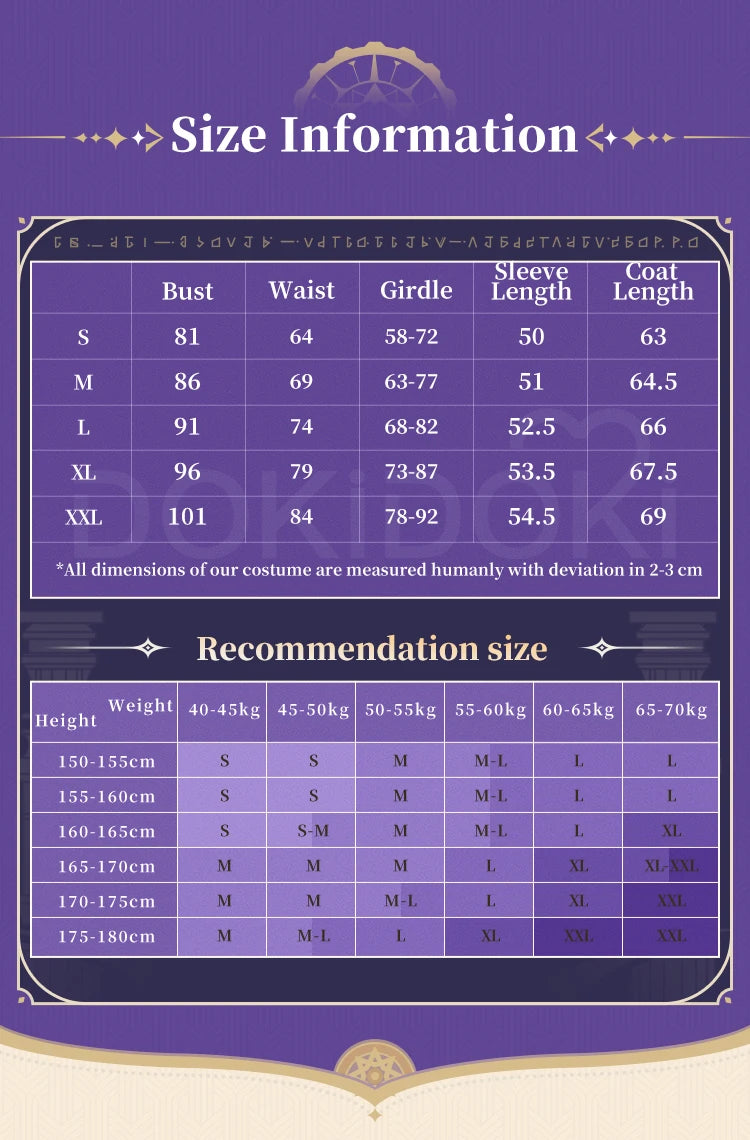 IN STOCK Cyrene Cosplay Costume Game Honkai: Star Rail【S-2XL】DokiDoki-SR HSR Metal Accessories Cyrene Wig Plus Size