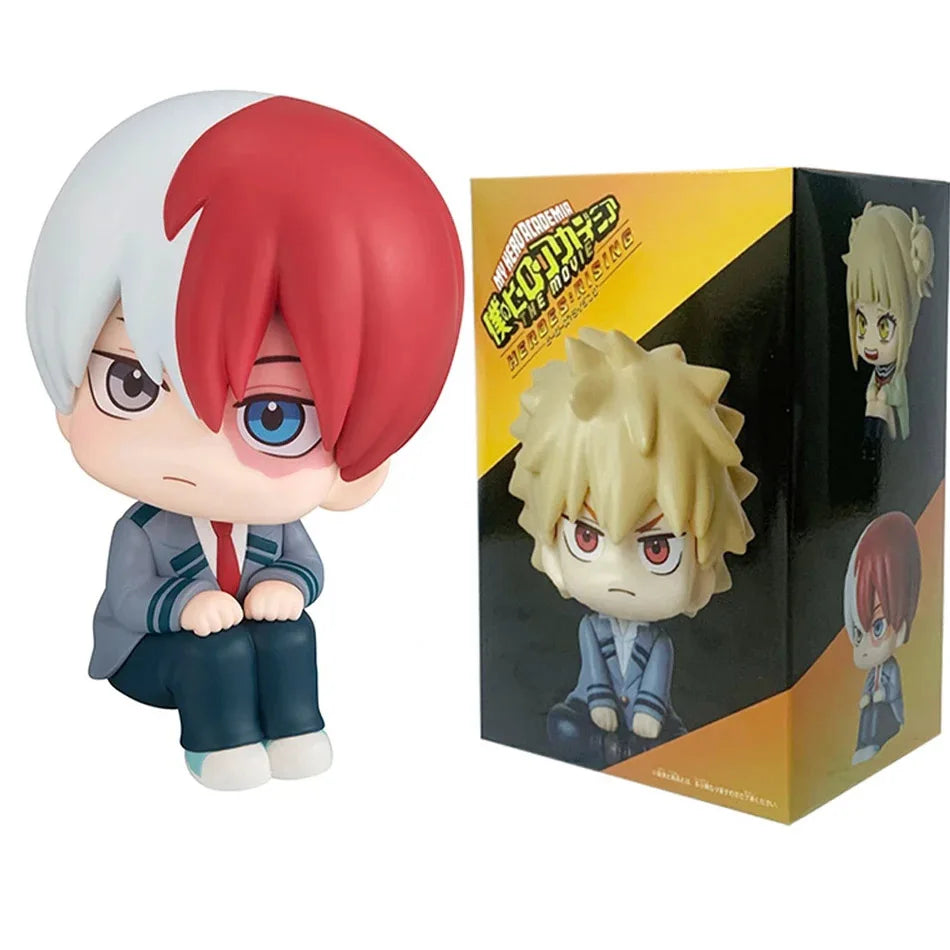 My Hero Academia Chibi PVC Figurines Tomura Shigaraki Izuku Midoriya Katsuki Bakugo Collectible Toy Model - with box C