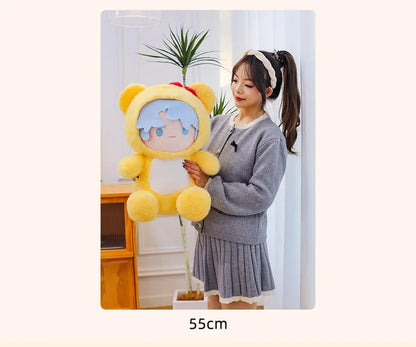 New 35/45/55CM Kawaii Movie Peripheral Yellow Little Bear Boy Stuffed Toy Soft Doll Pillow Decoration Children's Birthday Gif