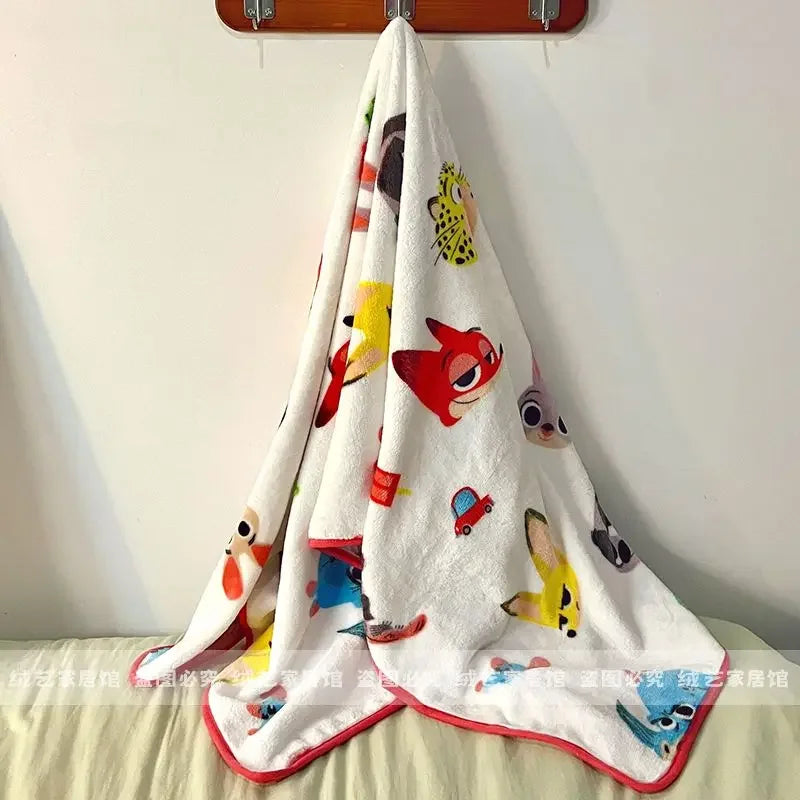 Cartoon Animal Zootopia Cushion Blanket Comfortable Soft Bed Back Cushion Nick Judy Fox Rabbit Leopard Cushion Blanket Car Gift