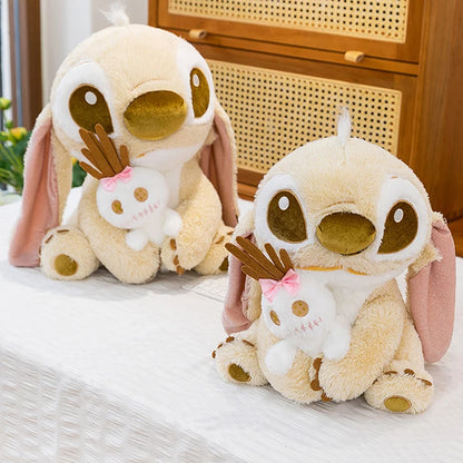 25/60CM Golden Disney Lilo and Stitch Plush Toy Cartoon Anime Stuffed Kawaii Stich Scrump Doll Plushie Kids Birthday Xmas Gifts