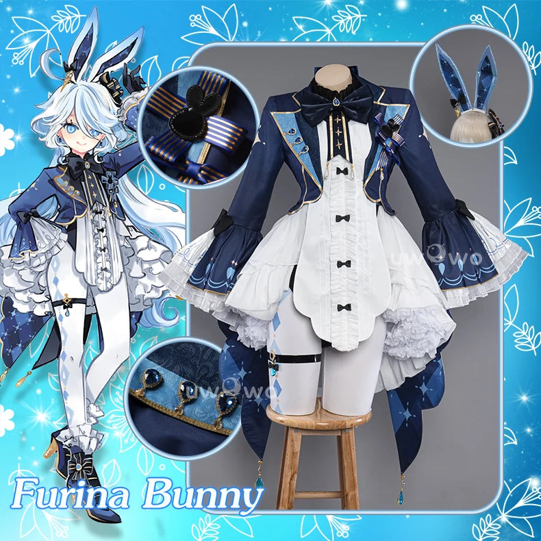 LAST BATCH UWOWO Exclusive Furina Cosplay Genshin Impact Fanart Furina Cute Bunny Suit Cosplay Costume