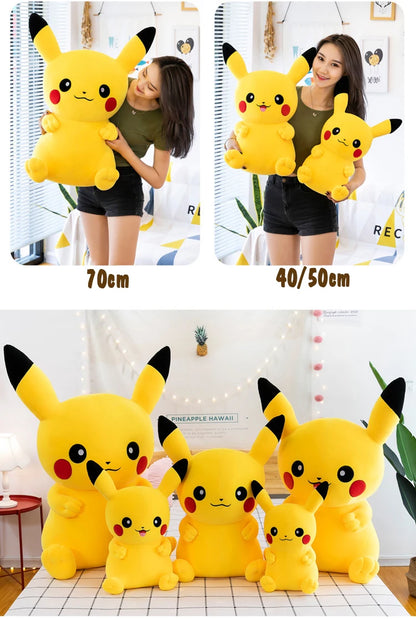 Pokemon Pikachu Plush Toys Anime Pokémon Large Plushie Dolls 40/100cm Cute Stuffed Pillow Pikachu Christmas Gifts for Childrens