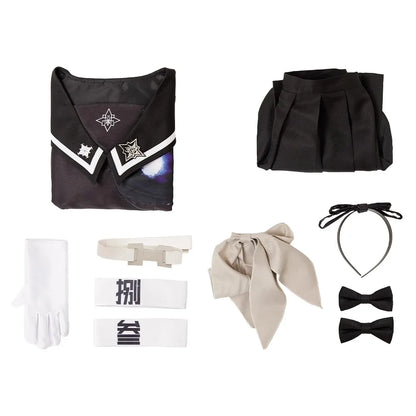 Darumi Amemiya Cosplay Costume Wig The Hundred Line Battle Uniform Headwear Last Defense Academy Halloween Women Girls Carnival